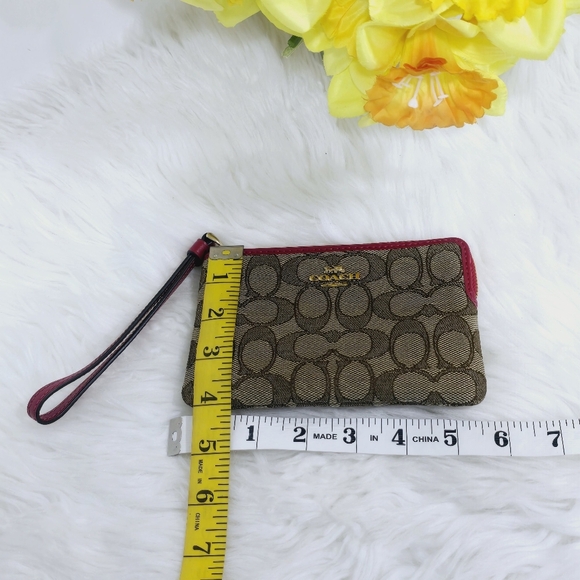 Coach wristlet brown and red - Picture 10 of 13